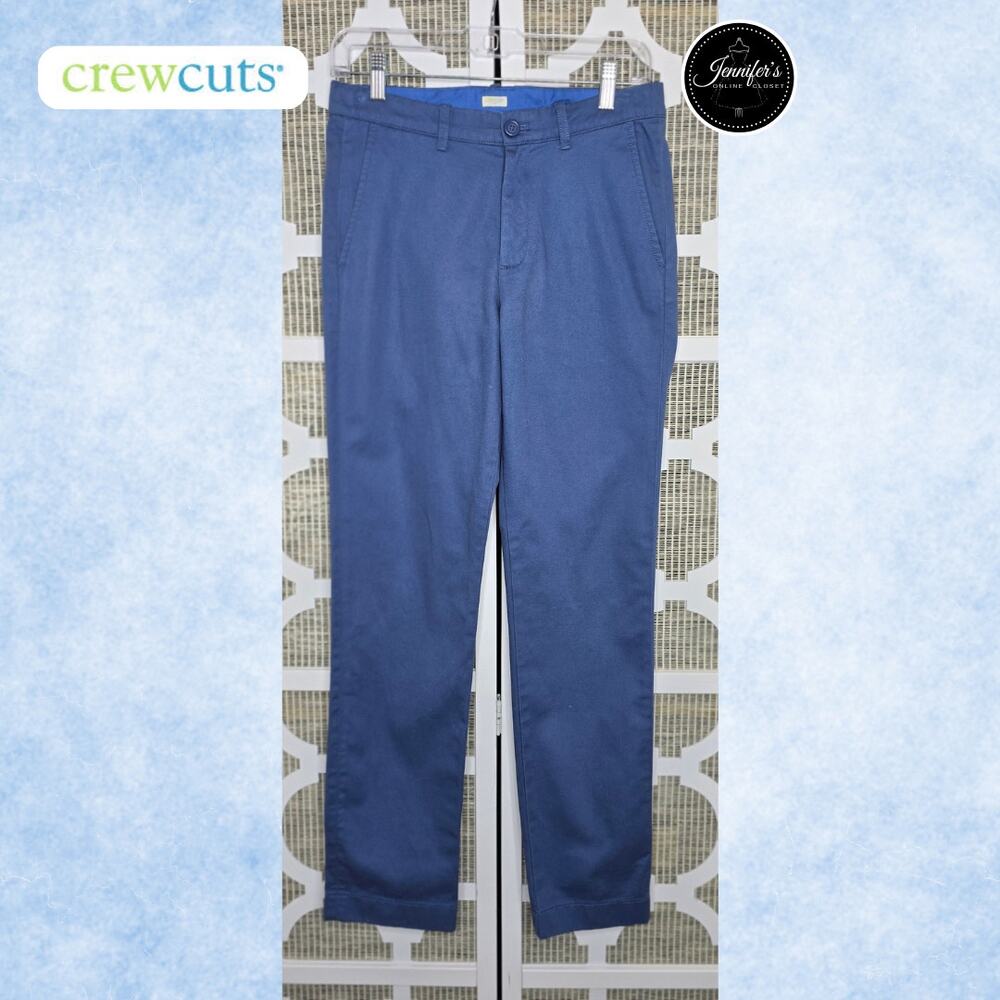 J.Crew Factory Crewcuts Boys Soft Sky Blue Cotton Chino Pants Size 14